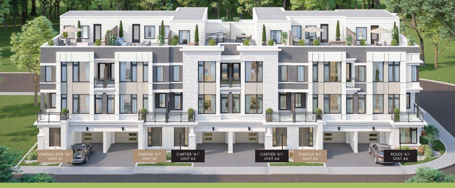 Oakville new back to back townhomes